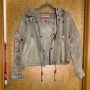 Hunter Women's Light Gray Rain Jacket